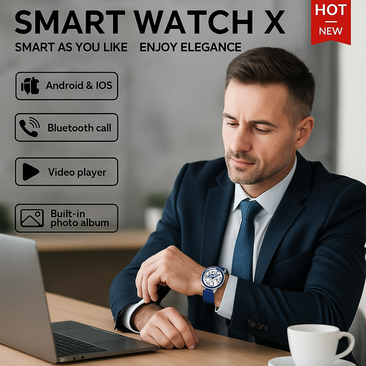 DT Advanced Smart watch with Health and Fitness Tracking, Bluetooth Calling - Waterproof and High-Resolution Display - Q-Happiness LTD