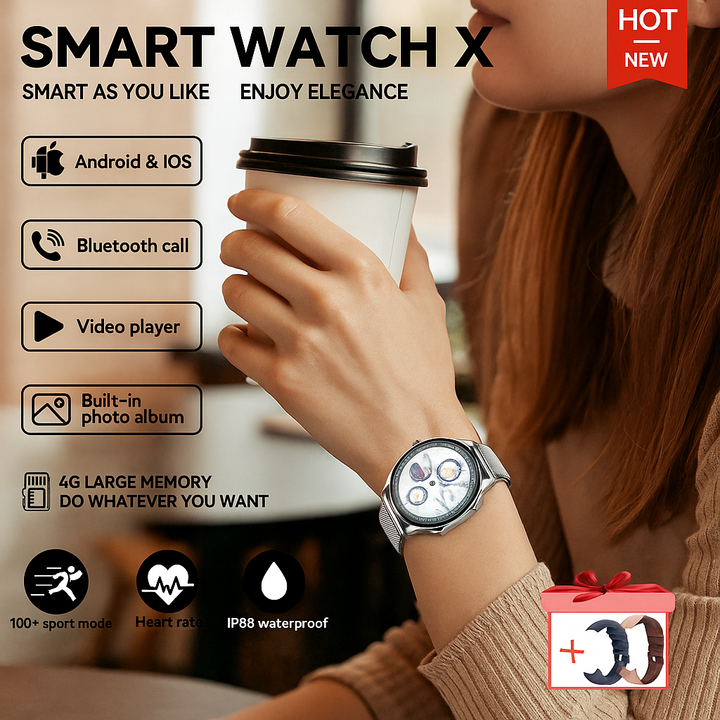 DT Advanced Smart watch with Health and Fitness Tracking, Bluetooth Calling - Waterproof and High-Resolution Display - Q-Happiness LTD