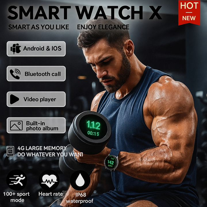 DT Advanced Smart watch with Health and Fitness Tracking, Bluetooth Calling - Waterproof and High-Resolution Display - Q-Happiness LTD