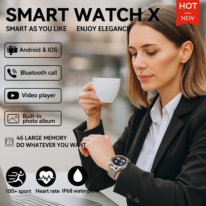 DT Advanced Smart watch with Health and Fitness Tracking, Bluetooth Calling - Waterproof and High-Resolution Display - Q-Happiness LTD