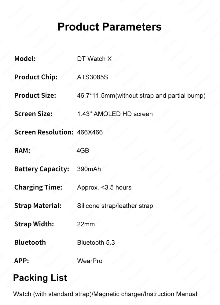 DT Advanced Smart watch with Health and Fitness Tracking, Bluetooth Calling - Waterproof and High-Resolution Display - Q-Happiness LTD