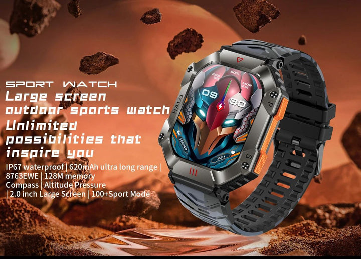 Smart Watch for Android & iOS - Fitness Tracker, IP68 Waterproof, Military-Grade Health Monitor, AI Voice, Bluetooth Call - Q-Happiness LTD