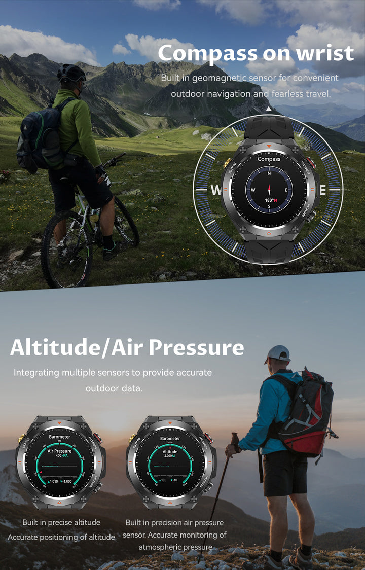 COLMI V75 GPS Smart Watch for Men & Women | Best Fitness Tracker Smartwatch with Blood Pressure & Built-in GPS, Waterproof- Q-Happiness LTD
