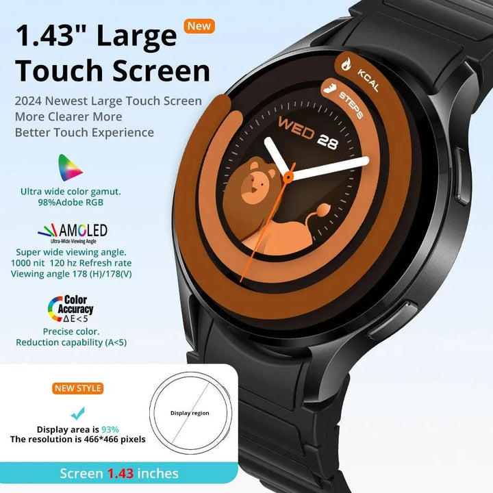COLMI i28 Ultra AI Smartwatch AMOLED Display, Built-in AI Da-GPT, Muslim Prayer, Bluetooth Call Watch, Smartwatch For Men Women - Q-Happiness LTD