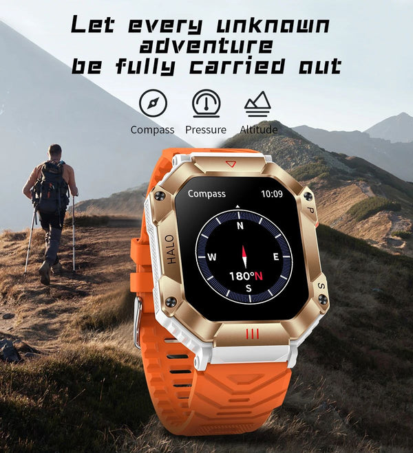 Smart Watch for Android & iOS - Fitness Tracker, IP68 Waterproof, Military-Grade Health Monitor, AI Voice, Bluetooth Call - Q-Happiness LTD