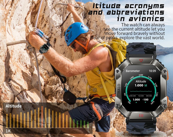 Smart Watch for Android & iOS - Fitness Tracker, IP68 Waterproof, Military-Grade Health Monitor, AI Voice, Bluetooth Call - Q-Happiness LTD