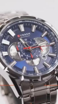 Luxury Brand Casual Chronograph Wristwatch for Men - Stainless Steel Quartz Watch, Model 8363 - Q-Happiness LTD