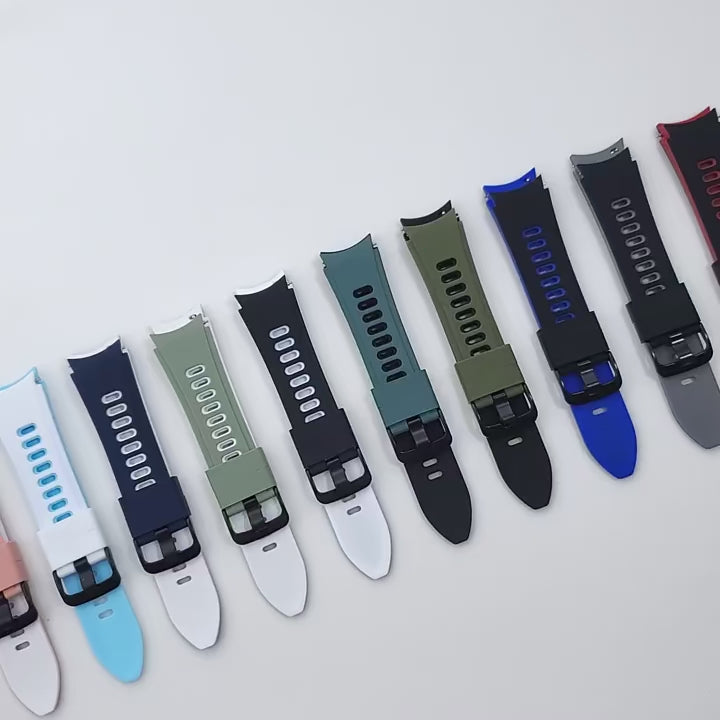 20mm watch Band For Samsung Galaxy Watch 6 classic 43mm 47mm The New Silicone Sports Bracelet Galaxy Watch 6 40mm 44mm Strap - Q-Happiness LTD