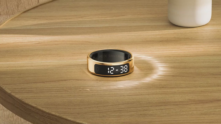 COLMI R12 Smart Ring with Display Screen and Touch, Wireless Charging, Health Manager, 5 ATM Waterproof For Men Women
