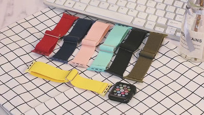 Scrunchie Strap for Apple watch band 49mm 44mm 40mm 45mm 41mm 42mm 38mm Elastic Nylon bracelet iWatch series 8 se 7 6 5 3 Ultra - Q-Happiness LTD
