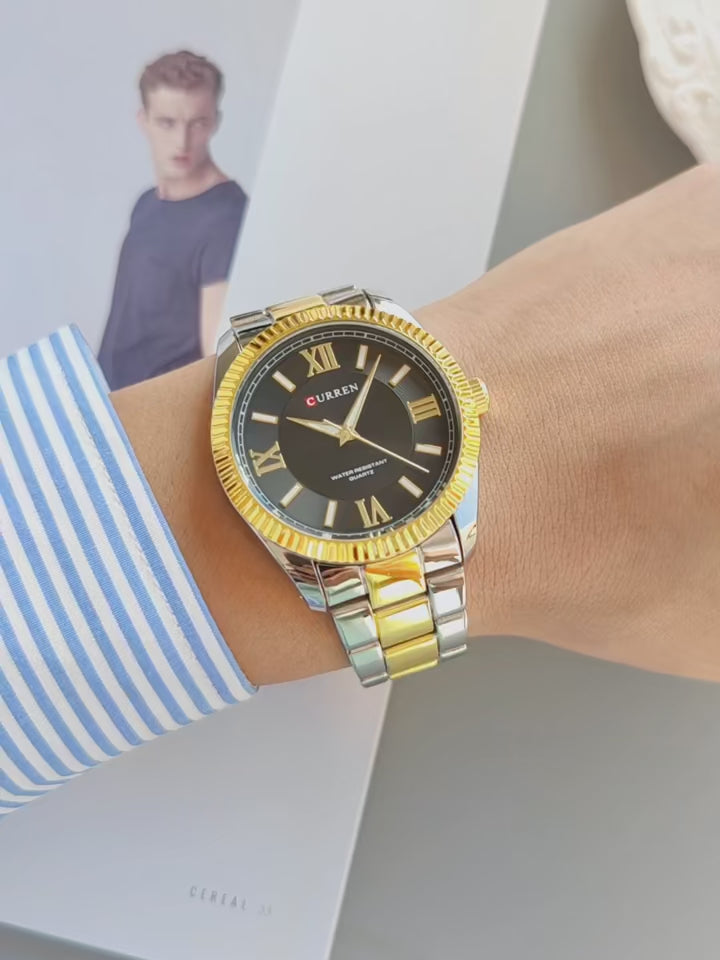 Men's Stainless Steel Quartz Watch - Luminous, Waterproof, Fashion & Casual Style - Q-Happiness LTD