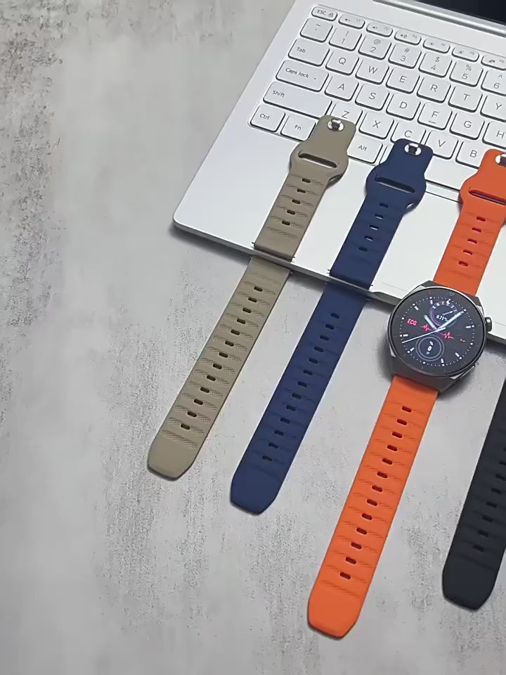 22mm 20mm Silicone Band For Huawei Watch 4/3/GT3-2 Pro Amazfit GTR 4/GTS 4 Soft Breathable Belt Samsung Galaxy Watch 6/5/4 strap - Q-Happiness LTD