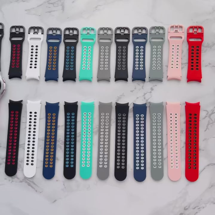 20mm Silicone Strap for Samsung Galaxy watch series 4 Classic 46mm 42mm 5 pro 45mm Silicone bracelet Galaxy Watch 5/4 44mm 40mm - Q-Happiness LTD