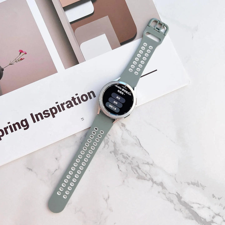 20mm Silicone Strap for Samsung Galaxy watch series 4 Classic 46mm 42mm 5 pro 45mm Silicone bracelet Galaxy Watch 5/4 44mm 40mm - Q-Happiness LTD