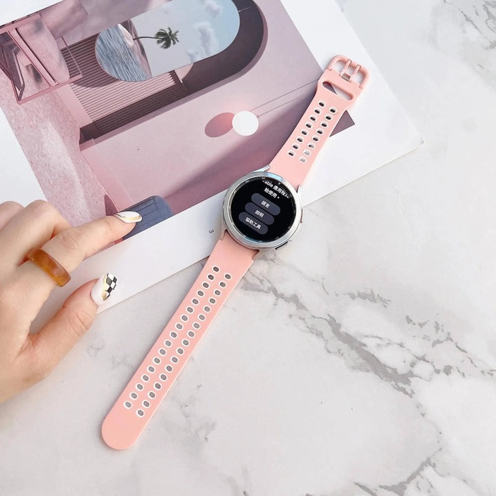 20mm Silicone Strap for Samsung Galaxy watch series 4 Classic 46mm 42mm 5 pro 45mm Silicone bracelet Galaxy Watch 5/4 44mm 40mm - Q-Happiness LTD