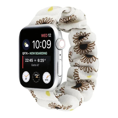 Hair Ring Creative strap For Apple Watch 38mm 40mm 41mm 42mm 44 45mm Elastic Fabric Watch band For iwatch Series 7 6 SE 5 4 3 2 - Q-Happiness LTD
