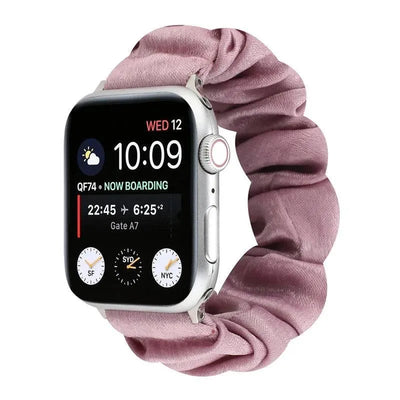 Hair Ring Creative strap For Apple Watch 38mm 40mm 41mm 42mm 44 45mm Elastic Fabric Watch band For iwatch Series 7 6 SE 5 4 3 2 - Q-Happiness LTD