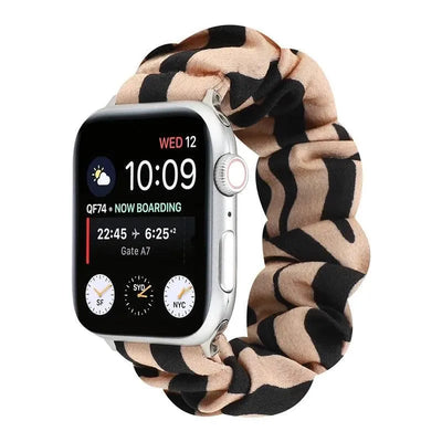 Hair Ring Creative strap For Apple Watch 38mm 40mm 41mm 42mm 44 45mm Elastic Fabric Watch band For iwatch Series 7 6 SE 5 4 3 2 - Q-Happiness LTD