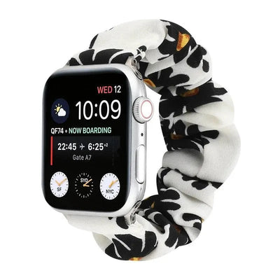 Hair Ring Creative strap For Apple Watch 38mm 40mm 41mm 42mm 44 45mm Elastic Fabric Watch band For iwatch Series 7 6 SE 5 4 3 2 - Q-Happiness LTD
