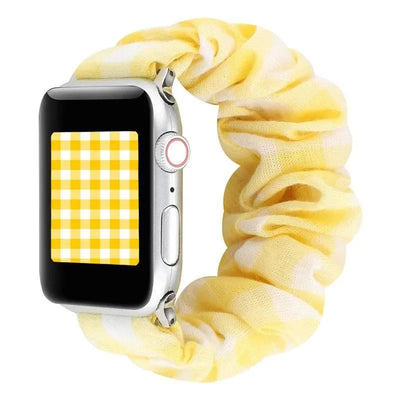 Hair Ring Creative strap For Apple Watch 38mm 40mm 41mm 42mm 44 45mm Elastic Fabric Watch band For iwatch Series 7 6 SE 5 4 3 2 - Q-Happiness LTD
