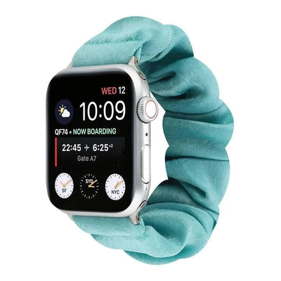 Hair Ring Creative strap For Apple Watch 38mm 40mm 41mm 42mm 44 45mm Elastic Fabric Watch band For iwatch Series 7 6 SE 5 4 3 2 - Q-Happiness LTD