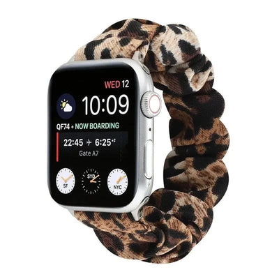 Hair Ring Creative strap For Apple Watch 38mm 40mm 41mm 42mm 44 45mm Elastic Fabric Watch band For iwatch Series 7 6 SE 5 4 3 2 - Q-Happiness LTD