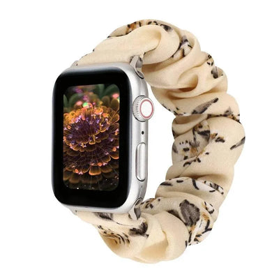 Hair Ring Creative strap For Apple Watch 38mm 40mm 41mm 42mm 44 45mm Elastic Fabric Watch band For iwatch Series 7 6 SE 5 4 3 2 - Q-Happiness LTD