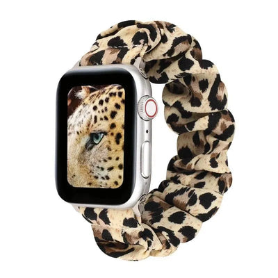 Hair Ring Creative strap For Apple Watch 38mm 40mm 41mm 42mm 44 45mm Elastic Fabric Watch band For iwatch Series 7 6 SE 5 4 3 2 - Q-Happiness LTD