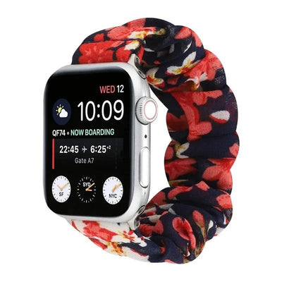 Hair Ring Creative strap For Apple Watch 38mm 40mm 41mm 42mm 44 45mm Elastic Fabric Watch band For iwatch Series 7 6 SE 5 4 3 2 - Q-Happiness LTD