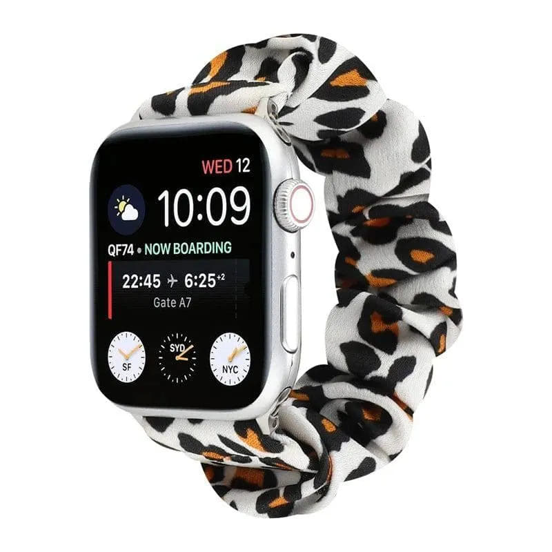 Hair Ring Creative strap For Apple Watch 38mm 40mm 41mm 42mm 44 45mm Elastic Fabric Watch band For iwatch Series 7 6 SE 5 4 3 2 - Q-Happiness LTD