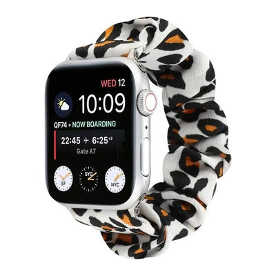Hair Ring Creative strap For Apple Watch 38mm 40mm 41mm 42mm 44 45mm Elastic Fabric Watch band For iwatch Series 7 6 SE 5 4 3 2 - Q-Happiness LTD