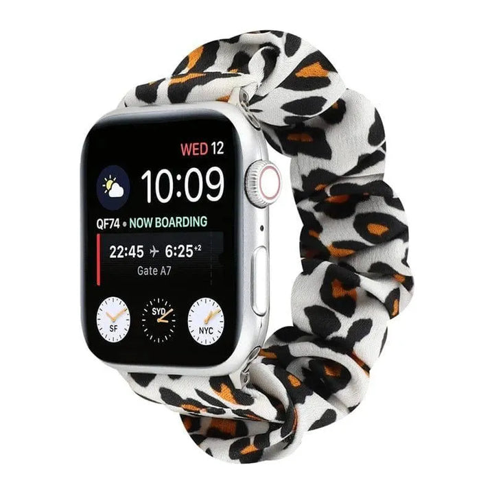 Hair Ring Creative strap For Apple Watch 38mm 40mm 41mm 42mm 44 45mm Elastic Fabric Watch band For iwatch Series 7 6 SE 5 4 3 2 - Q-Happiness LTD