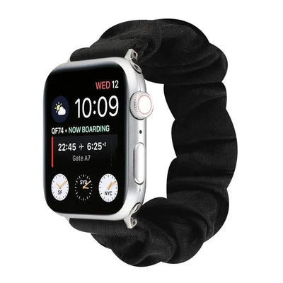 Hair Ring Creative strap For Apple Watch 38mm 40mm 41mm 42mm 44 45mm Elastic Fabric Watch band For iwatch Series 7 6 SE 5 4 3 2 - Q-Happiness LTD