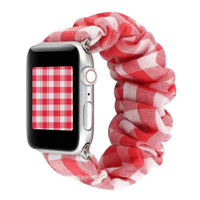 Hair Ring Creative strap For Apple Watch 38mm 40mm 41mm 42mm 44 45mm Elastic Fabric Watch band For iwatch Series 7 6 SE 5 4 3 2 - Q-Happiness LTD