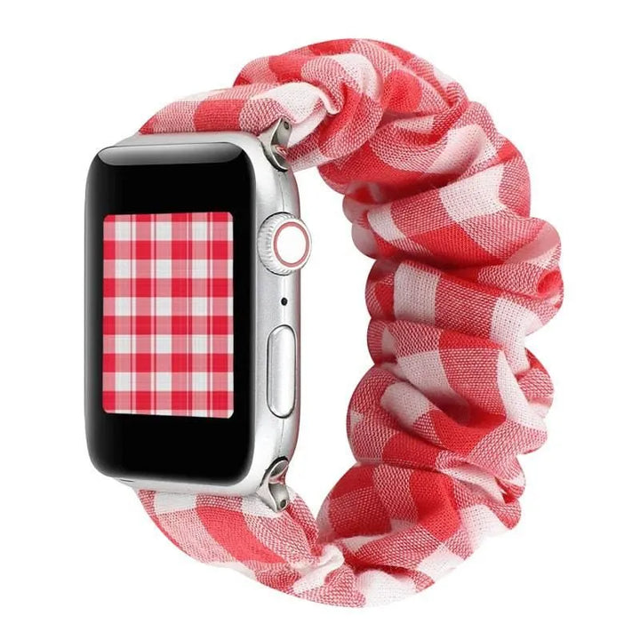 Hair Ring Creative strap For Apple Watch 38mm 40mm 41mm 42mm 44 45mm Elastic Fabric Watch band For iwatch Series 7 6 SE 5 4 3 2 - Q-Happiness LTD