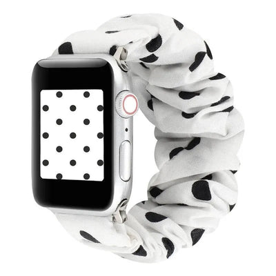 Hair Ring Creative strap For Apple Watch 38mm 40mm 41mm 42mm 44 45mm Elastic Fabric Watch band For iwatch Series 7 6 SE 5 4 3 2 - Q-Happiness LTD