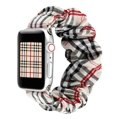 Hair Ring Creative strap For Apple Watch 38mm 40mm 41mm 42mm 44 45mm Elastic Fabric Watch band For iwatch Series 7 6 SE 5 4 3 2 - Q-Happiness LTD
