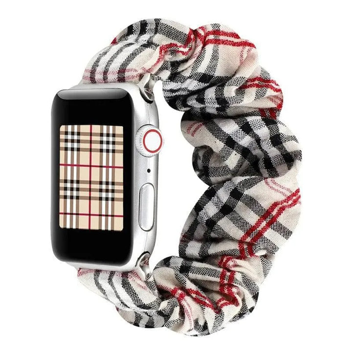 Hair Ring Creative strap For Apple Watch 38mm 40mm 41mm 42mm 44 45mm Elastic Fabric Watch band For iwatch Series 7 6 SE 5 4 3 2 - Q-Happiness LTD