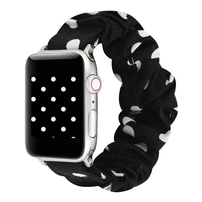 Hair Ring Creative strap For Apple Watch 38mm 40mm 41mm 42mm 44 45mm Elastic Fabric Watch band For iwatch Series 7 6 SE 5 4 3 2 - Q-Happiness LTD