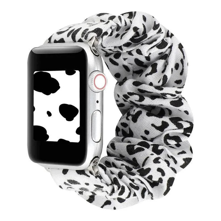Hair Ring Creative strap For Apple Watch 38mm 40mm 41mm 42mm 44 45mm Elastic Fabric Watch band For iwatch Series 7 6 SE 5 4 3 2 - Q-Happiness LTD