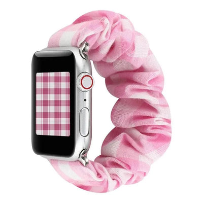 Hair Ring Creative strap For Apple Watch 38mm 40mm 41mm 42mm 44 45mm Elastic Fabric Watch band For iwatch Series 7 6 SE 5 4 3 2 - Q-Happiness LTD