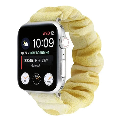 Hair Ring Creative strap For Apple Watch 38mm 40mm 41mm 42mm 44 45mm Elastic Fabric Watch band For iwatch Series 7 6 SE 5 4 3 2 - Q-Happiness LTD