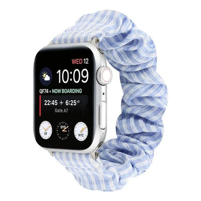 Hair Ring Creative strap For Apple Watch 38mm 40mm 41mm 42mm 44 45mm Elastic Fabric Watch band For iwatch Series 7 6 SE 5 4 3 2 - Q-Happiness LTD