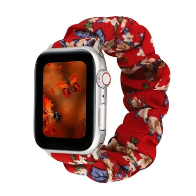 Hair Ring Creative strap For Apple Watch 38mm 40mm 41mm 42mm 44 45mm Elastic Fabric Watch band For iwatch Series 7 6 SE 5 4 3 2 - Q-Happiness LTD