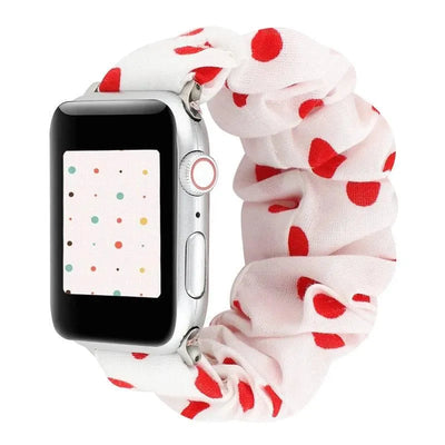 Hair Ring Creative strap For Apple Watch 38mm 40mm 41mm 42mm 44 45mm Elastic Fabric Watch band For iwatch Series 7 6 SE 5 4 3 2 - Q-Happiness LTD