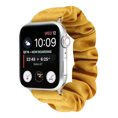 Hair Ring Creative strap For Apple Watch 38mm 40mm 41mm 42mm 44 45mm Elastic Fabric Watch band For iwatch Series 7 6 SE 5 4 3 2 - Q-Happiness LTD