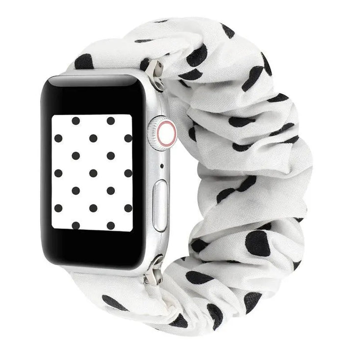 Hair Ring Creative strap For Apple Watch 38mm 40mm 41mm 42mm 44 45mm Elastic Fabric Watch band For iwatch Series 7 6 SE 5 4 3 2 - Q-Happiness LTD