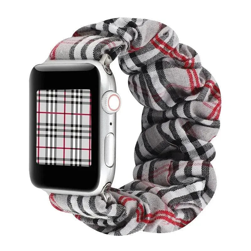 Hair Ring Creative strap For Apple Watch 38mm 40mm 41mm 42mm 44 45mm Elastic Fabric Watch band For iwatch Series 7 6 SE 5 4 3 2 - Q-Happiness LTD