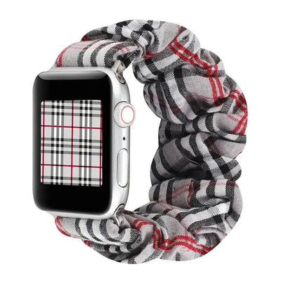 Hair Ring Creative strap For Apple Watch 38mm 40mm 41mm 42mm 44 45mm Elastic Fabric Watch band For iwatch Series 7 6 SE 5 4 3 2 - Q-Happiness LTD