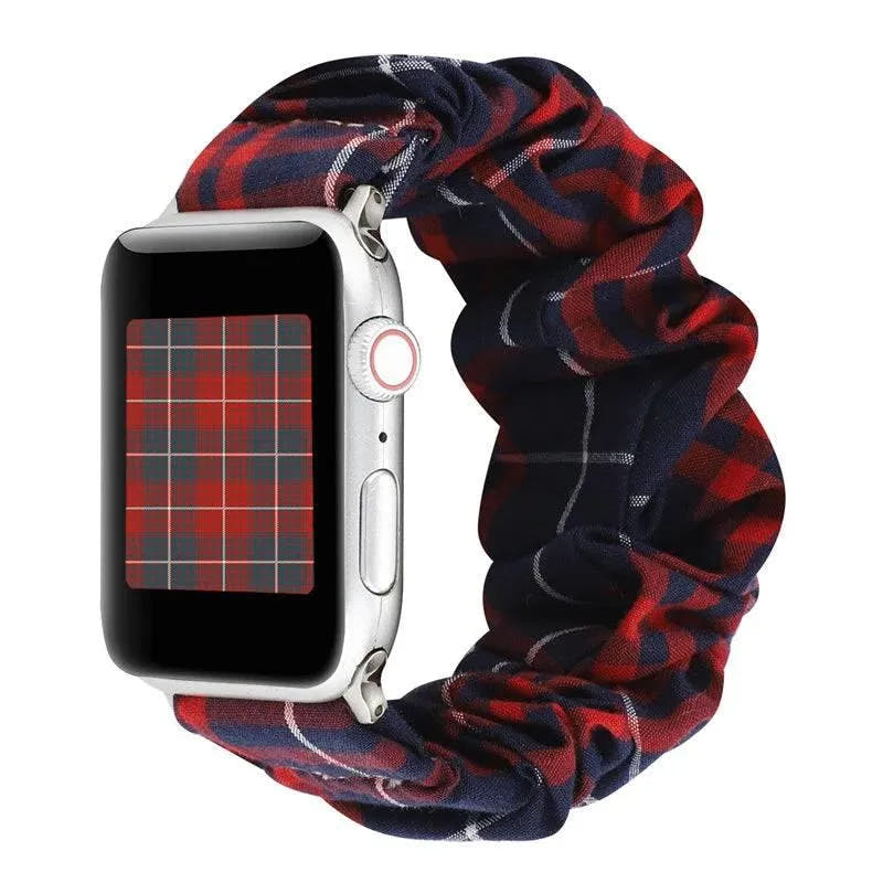Hair Ring Creative strap For Apple Watch 38mm 40mm 41mm 42mm 44 45mm Elastic Fabric Watch band For iwatch Series 7 6 SE 5 4 3 2 - Q-Happiness LTD